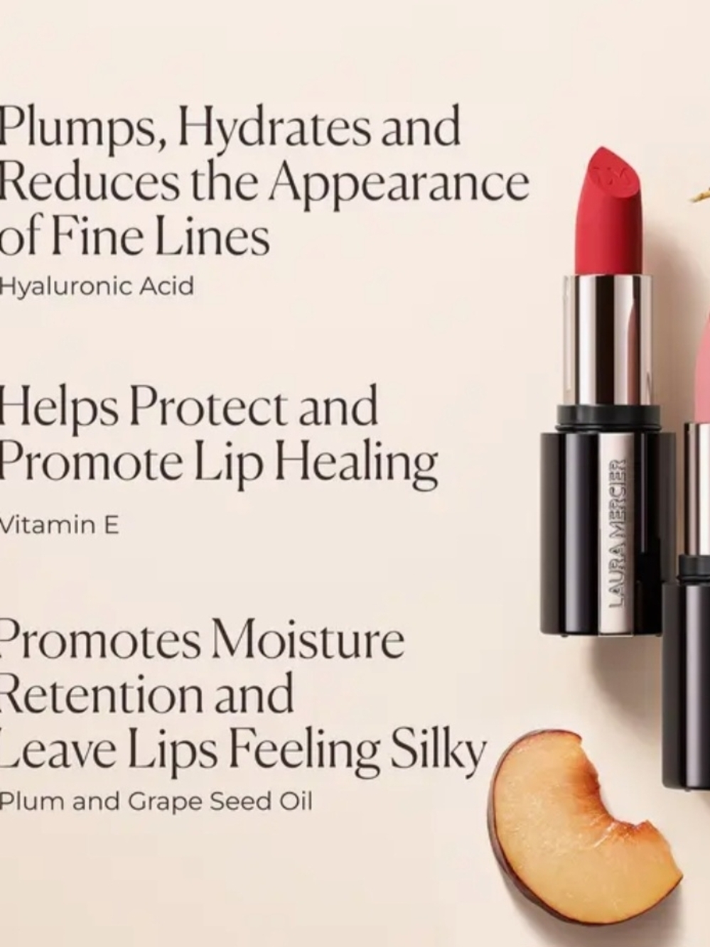 Larura Mercier Caviar Smoothing Matte Lipstick Flame Challis - Picture 4 of 4
